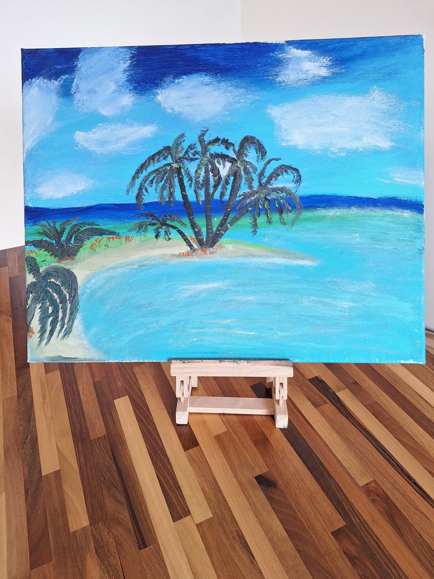 Tranquil Island Escape – Original Canvas Painting by Lydia